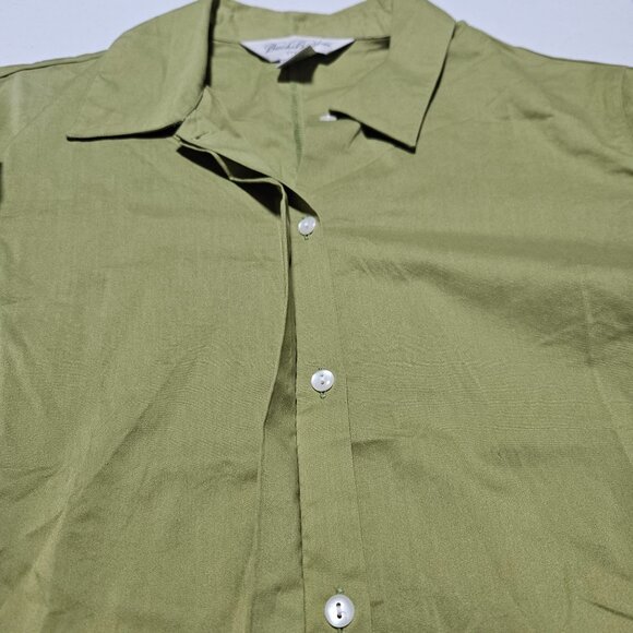 Brooks Brothers Green Button Down Shirt Womens Size XS Stretch Long Sleeve - Picture 4 of 4
